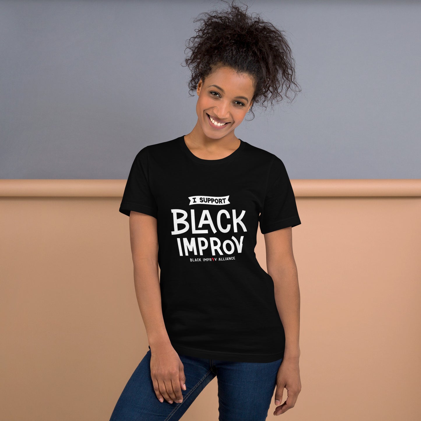 "I Support Black Improv" Unisex T-Shirt